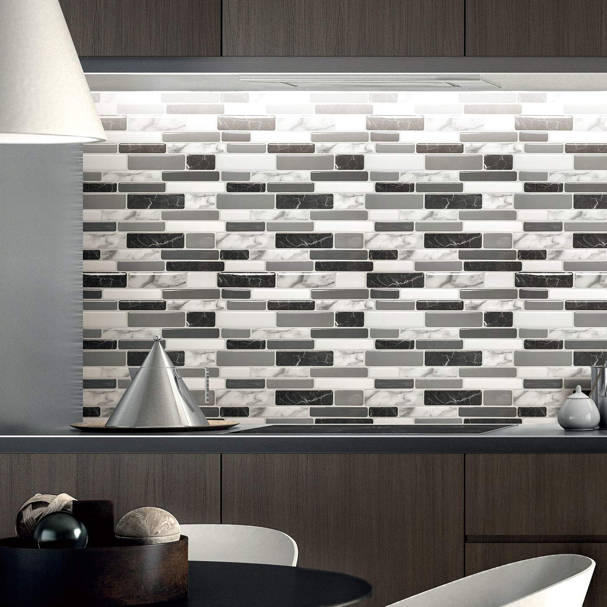 Art3d eco-friendly material resists heat and moisture for durable updates.
