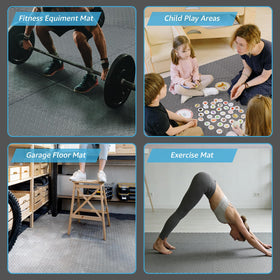 Art3d Eva puzzle mat 24x24 layout demonstrates modular flooring