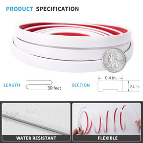 Art3d flexible vinyl backsplash trim in white adds clean edges to backsplashes.