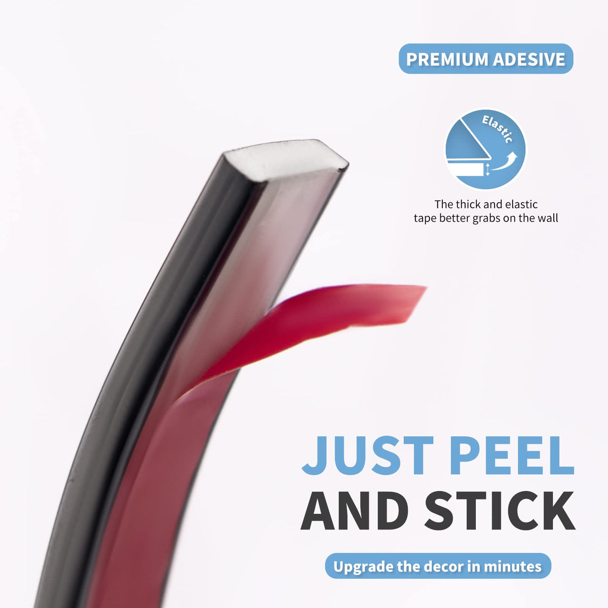 Art3d heat-resistant vinyl molding black for durable use
