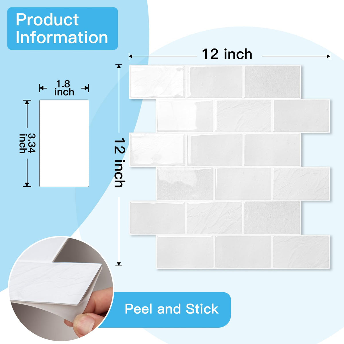 Art3d Installation guide included helps a quick DIY project.