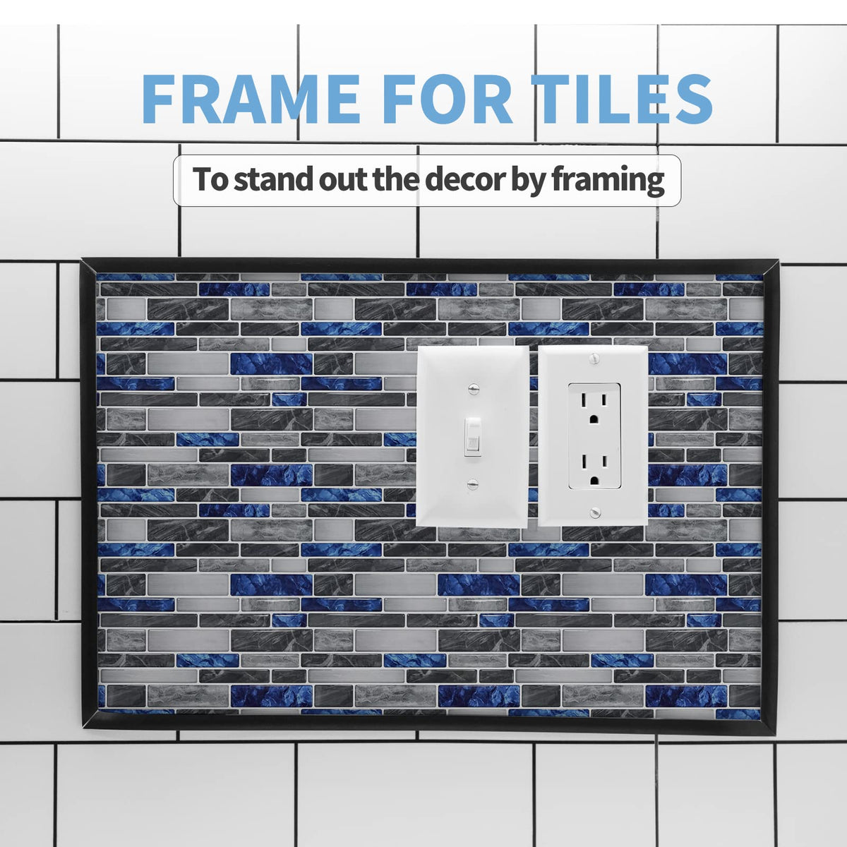 Art3d kitchen backsplash border black to protect and beautify