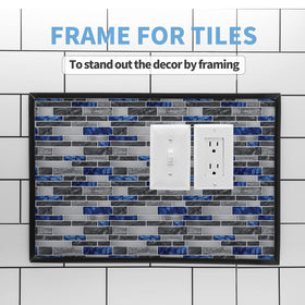 Art3d kitchen backsplash border black to protect and beautify