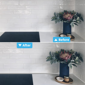 Art3d kitchen backsplash edge strip in white offers quick edging for surfaces.
