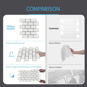 Art3d kitchen island backsplash delivers a clean, seamless look