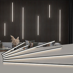 Art3d LED recessed light kit on a 16-inch wood-slat panel adds warm ambience