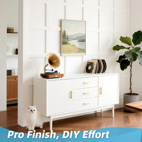 Art3d living room wainscoting assembly creates a stylish focal wall