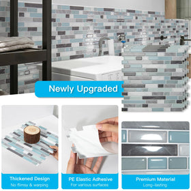 Art3d moisture-resistant backsplash in a damp environment setup.