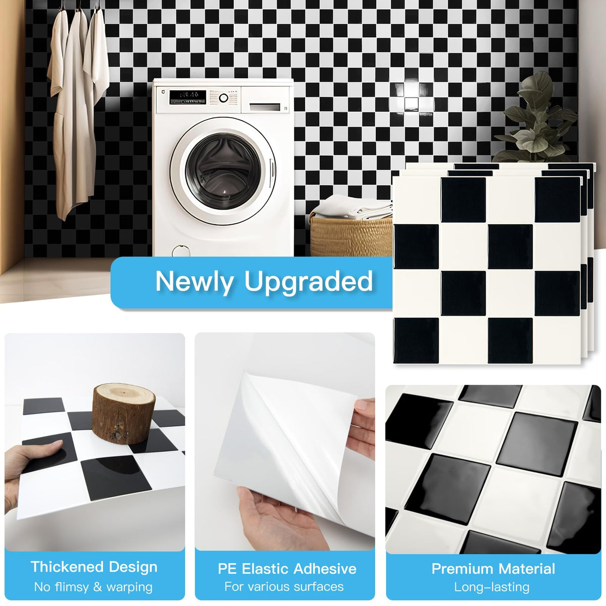 Art3d moisture-resistant tiles ideal for kitchens and countertops