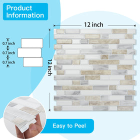 Art3d moisture-resistant tiles suitable for damp spaces like kitchens and bathrooms.