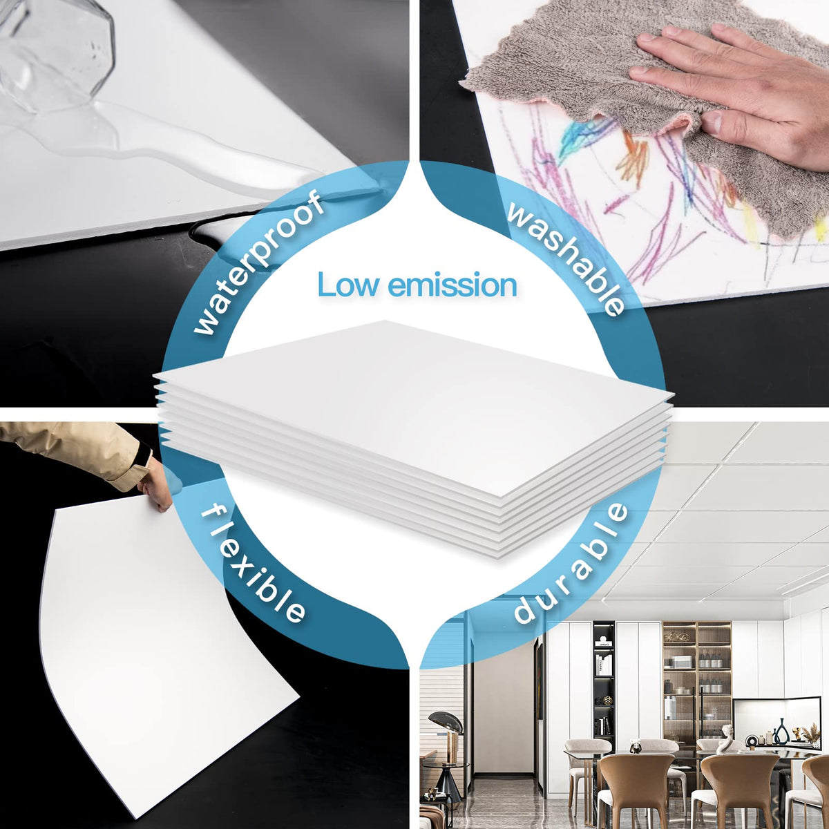 Art3d pack of ten 2x4 tiles covers up to 80 sq ft for rapid ceiling upgrades