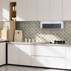 Art3d 12x12 tile with clear peel tab, quick kitchen upgrade.