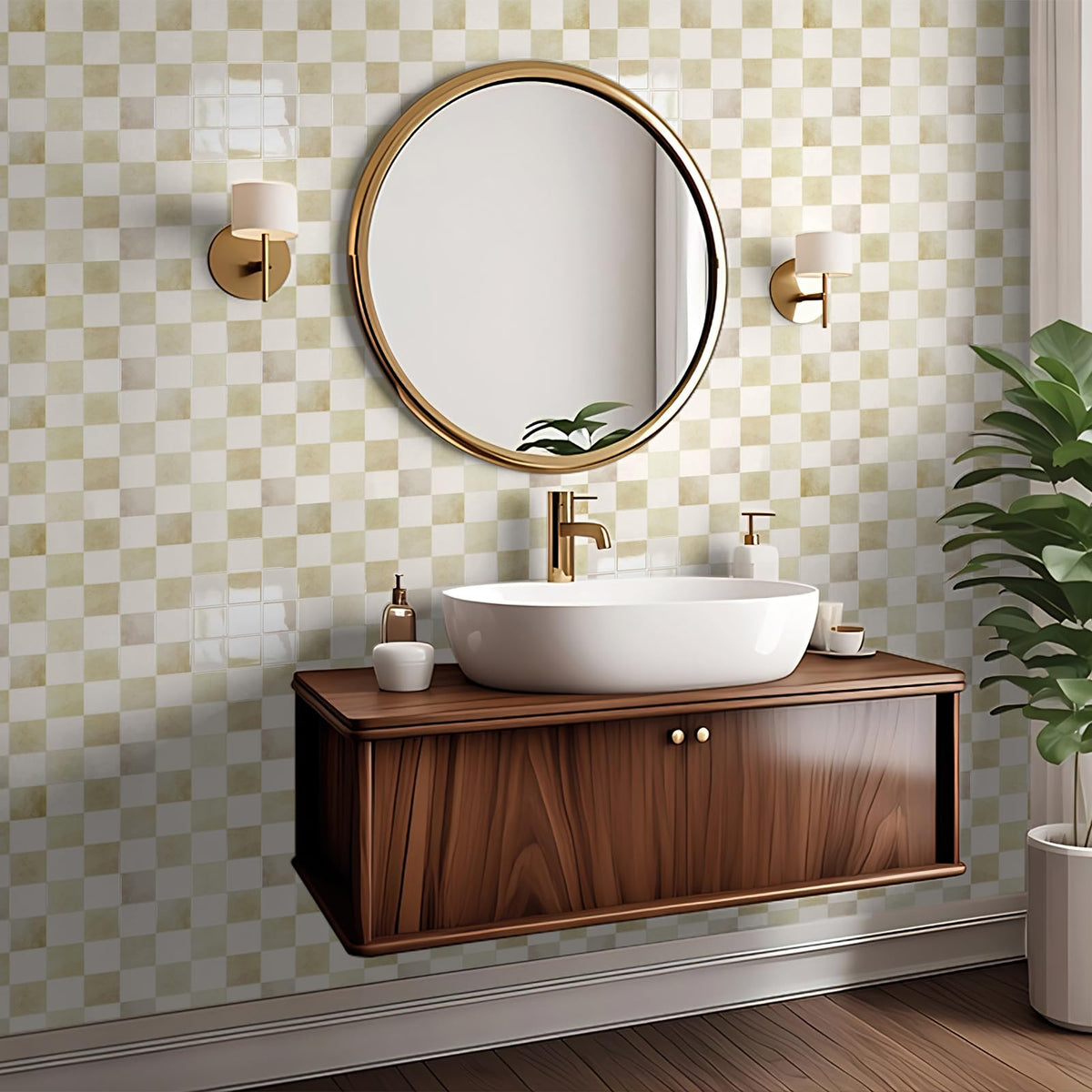 Art3d 12x12 tile, moisture-resistant for kitchens and countertops.