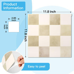 Art3d tile strips, easy-cut edges fit countertops and backsplashes.