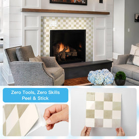 Art3d heavy-duty peel-and-stick tile, warp-resistant design.