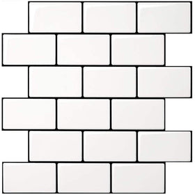 Art3d peel and stick backsplash white subway tiles for fast kitchen update