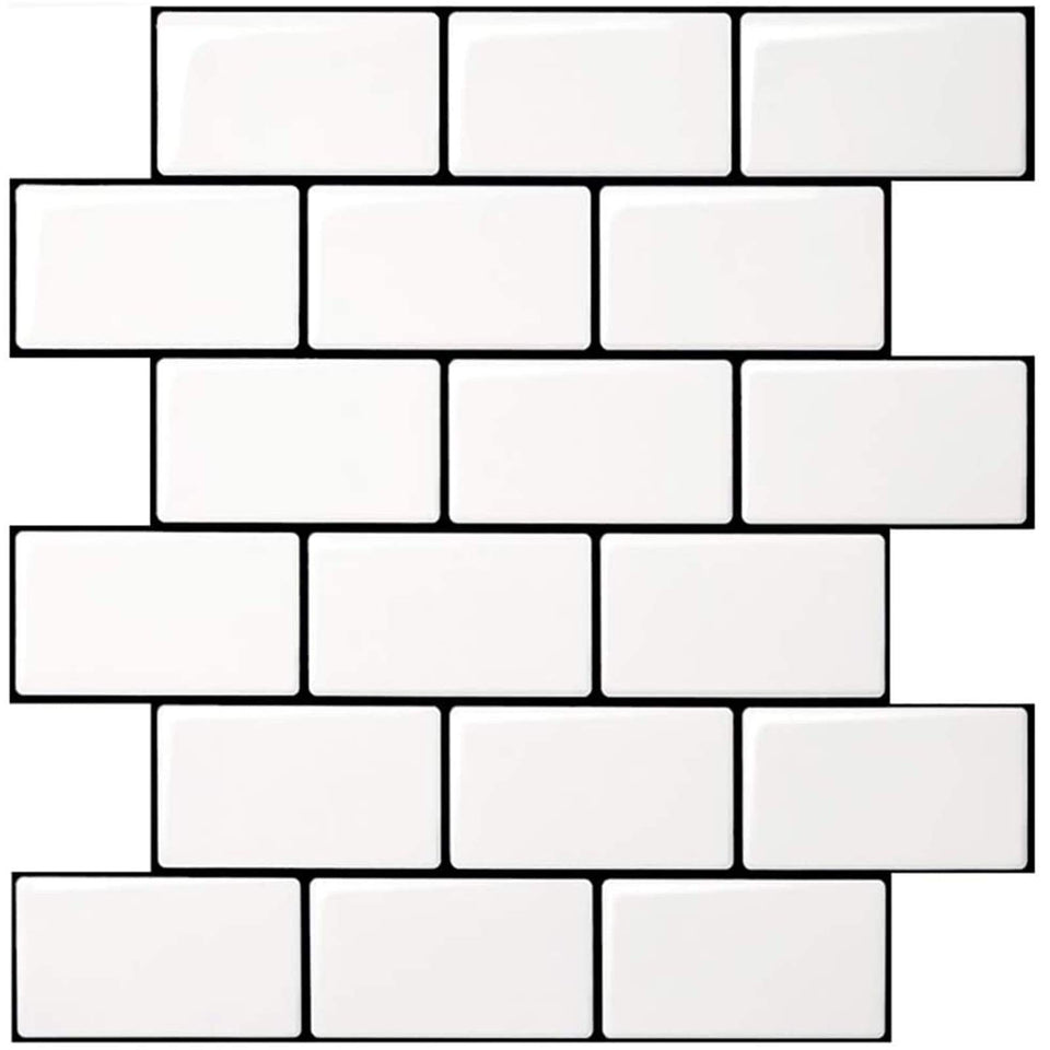 Art3d peel and stick backsplash white subway tiles for fast kitchen update