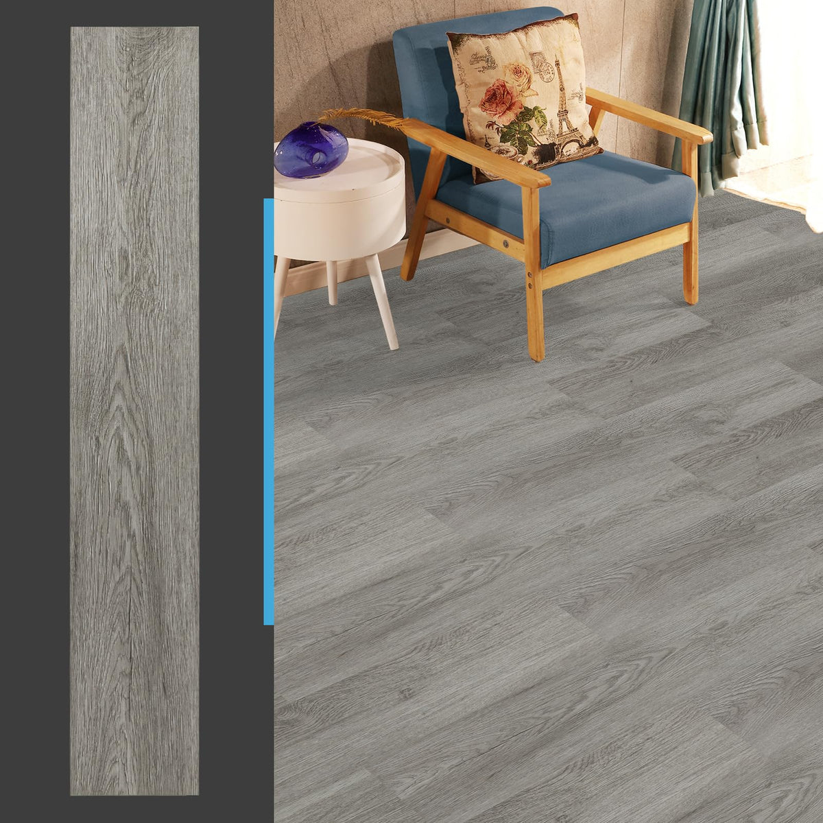 Art3d Peel and Stick Deep Gray rigid core highlights stability and durability