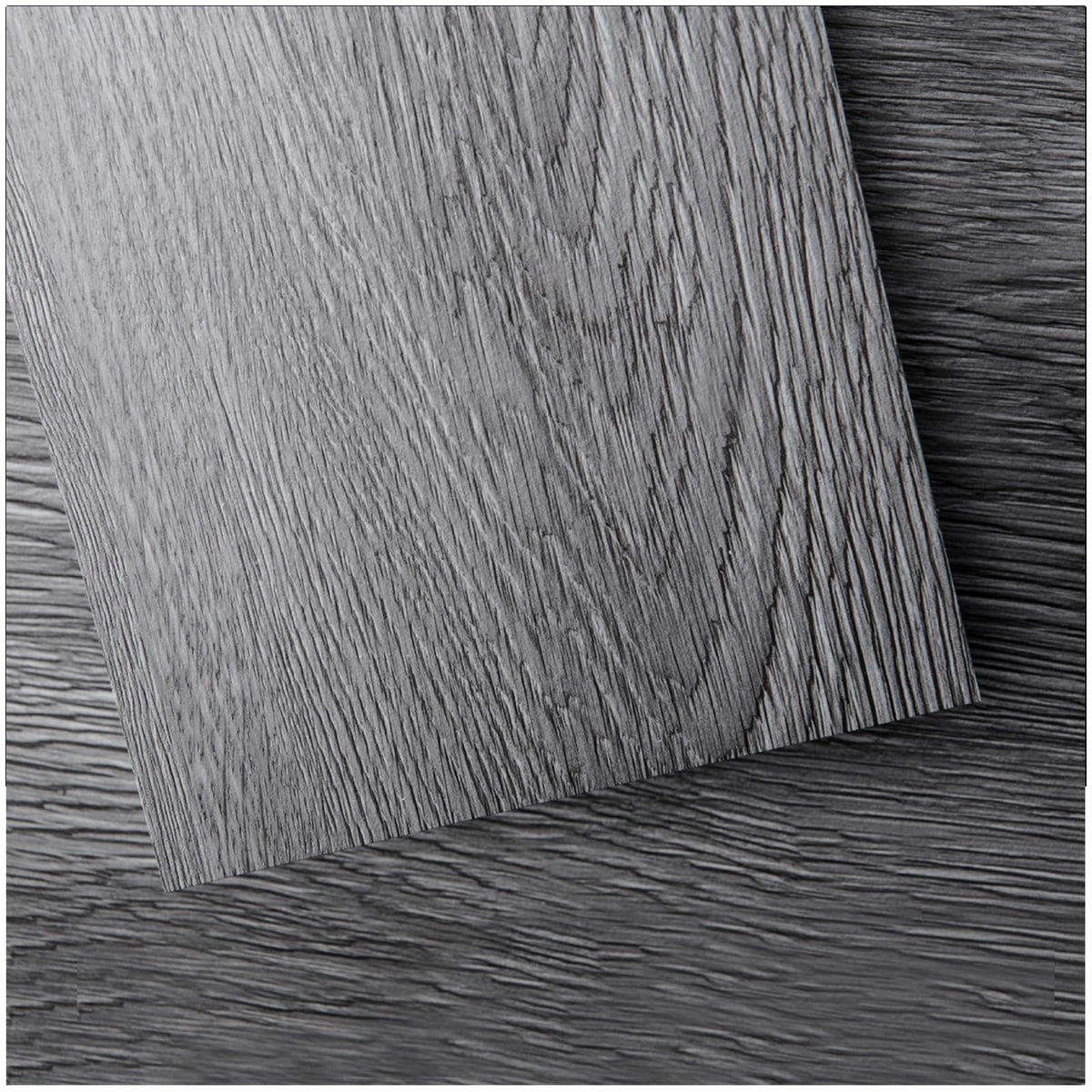 Art3d Peel and Stick Deep Gray wood grain close-up for authentic texture and easy installation