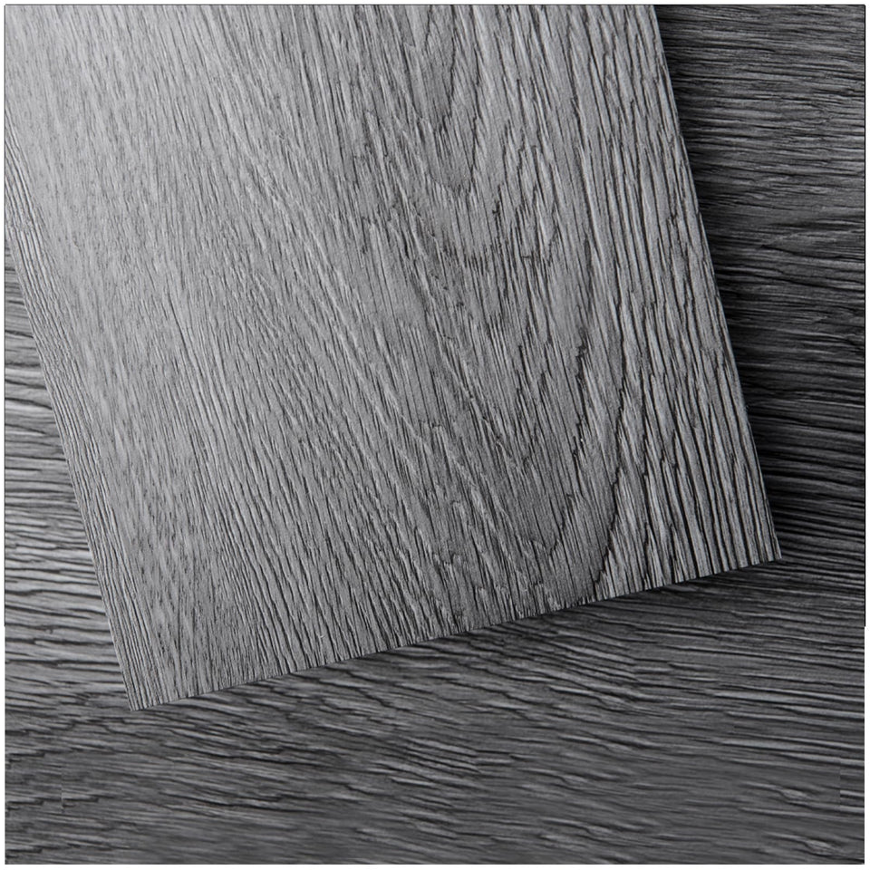 Art3d Peel and Stick Deep Gray wood grain close-up for authentic texture and easy installation