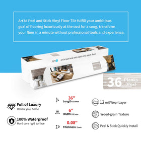 Art3d Wall application option with adhesive for design flexibility