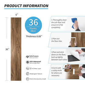 Art3d Rosewood floor tiles resist scratches and wear.