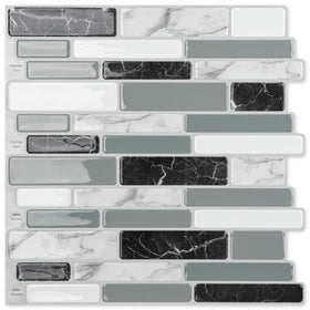 Art3d peel-and-stick tile kitchen backsplash wall with seamless installation.