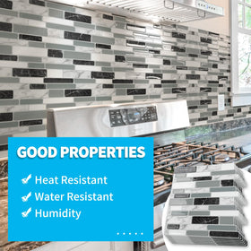 Art3d peel-and-stick tile self-adhesive installation offers mess-free kitchen upgrade.
