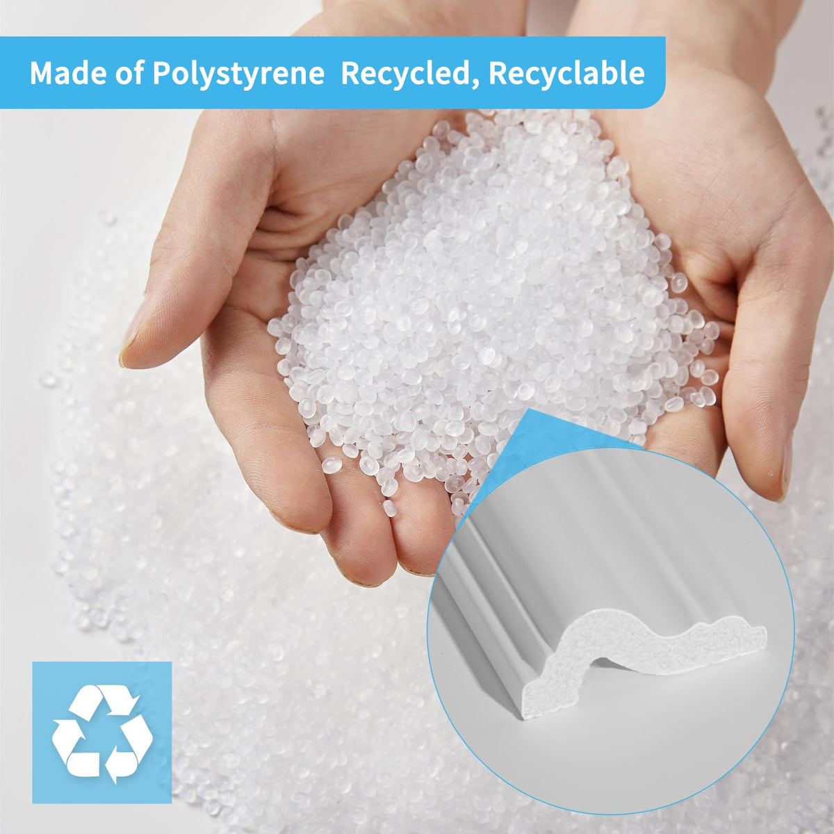 Art3d moisture-resistant polystyrene molding resists warping and cracking.
