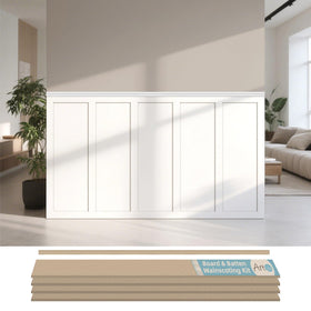 Art3d premade board-batten slats kit ready-to-install wall accents