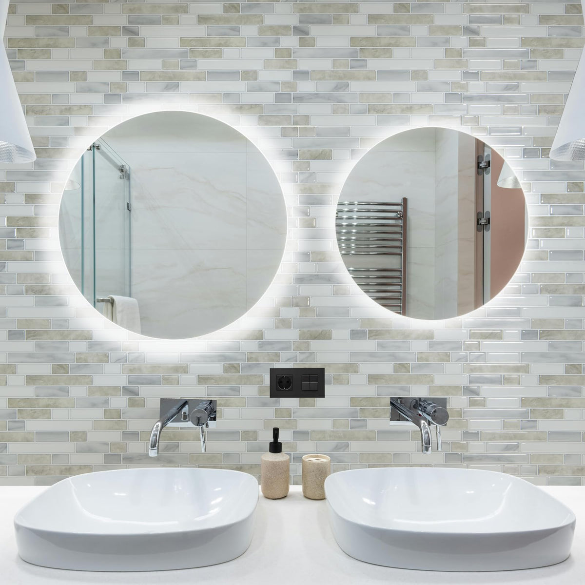 Art3d premium adhesion backsplash tiles bond securely to clean surfaces.