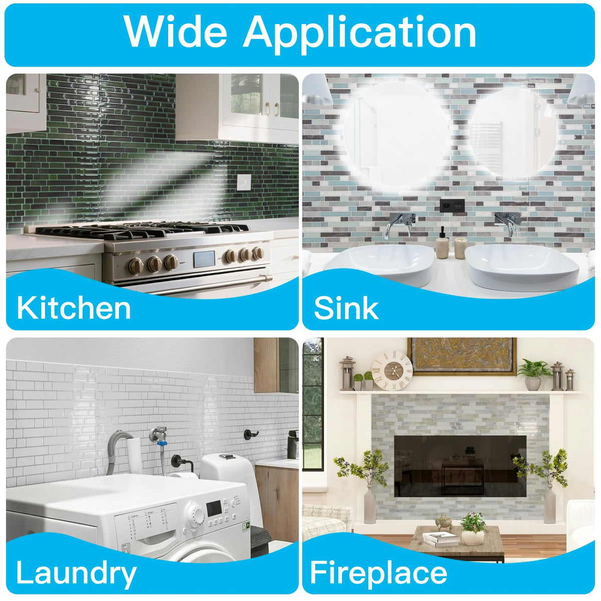 Art3d ready-to-install backsplash kit for a clean look.