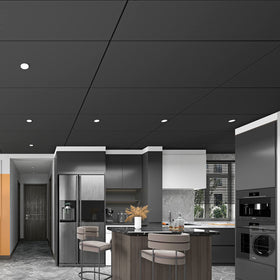 Art3d reusable ceiling tile in black supports flexible interior design.