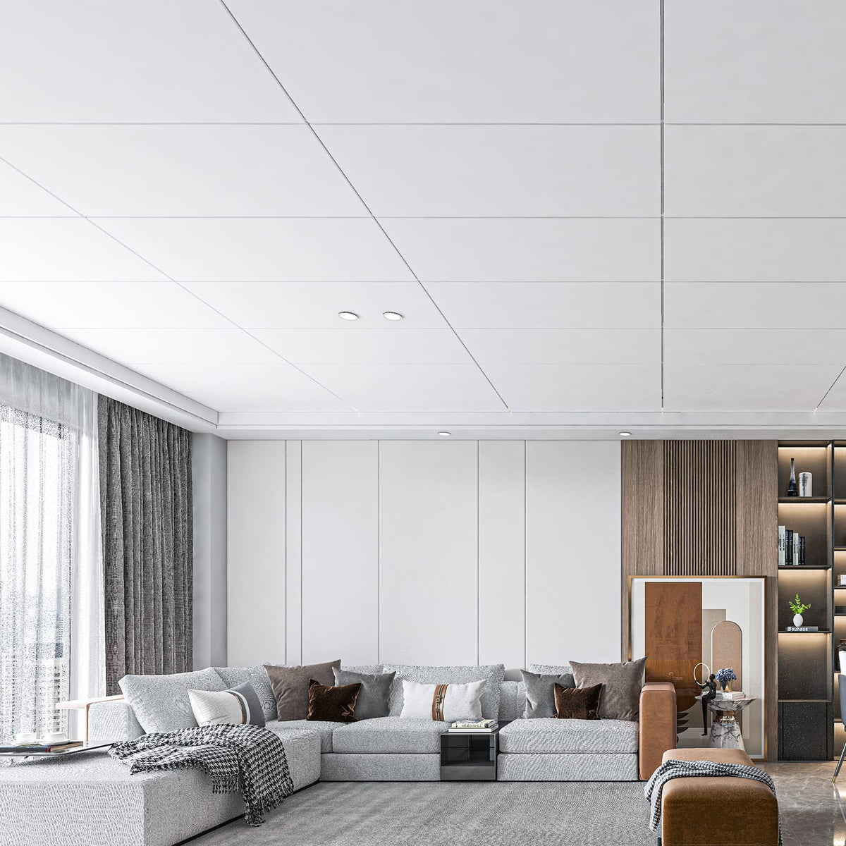 Art3d reusable durable ceiling panel suitable for busy commercial interiors
