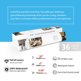 Art3d Rigid-core flooring tile with stable performance