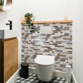 Art3d sandstone bathroom wall tiles illustrate moisture-ready performance.