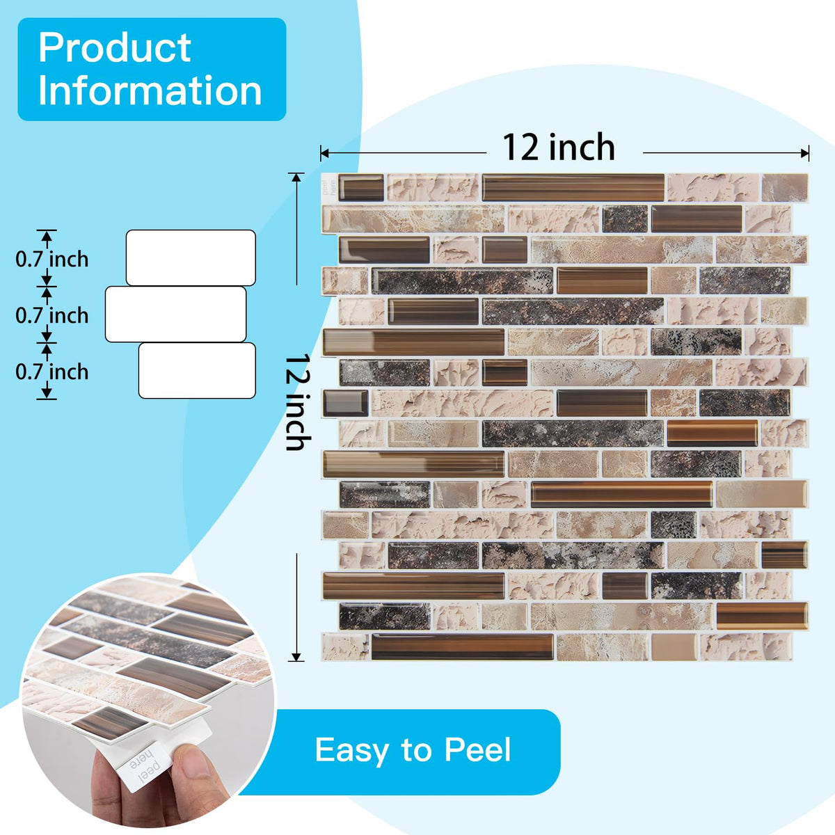 Art3d sandstone moisture-resistant tiles suit damp kitchens and bathrooms.