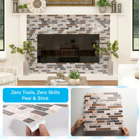 Art3d sandstone seamless backing supports long-lasting wall protection.