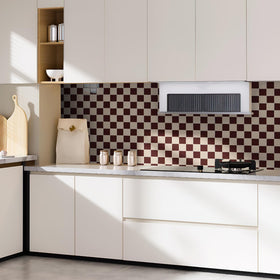 Art3d self-adhesive backsplash tiles 12x12 close-up show easy, mess-free installation.