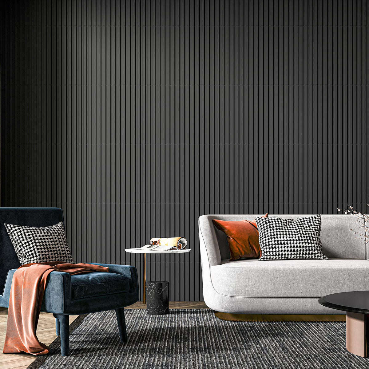 Art3d Slat Wall Panel adhesive-ready surface enables straightforward installation