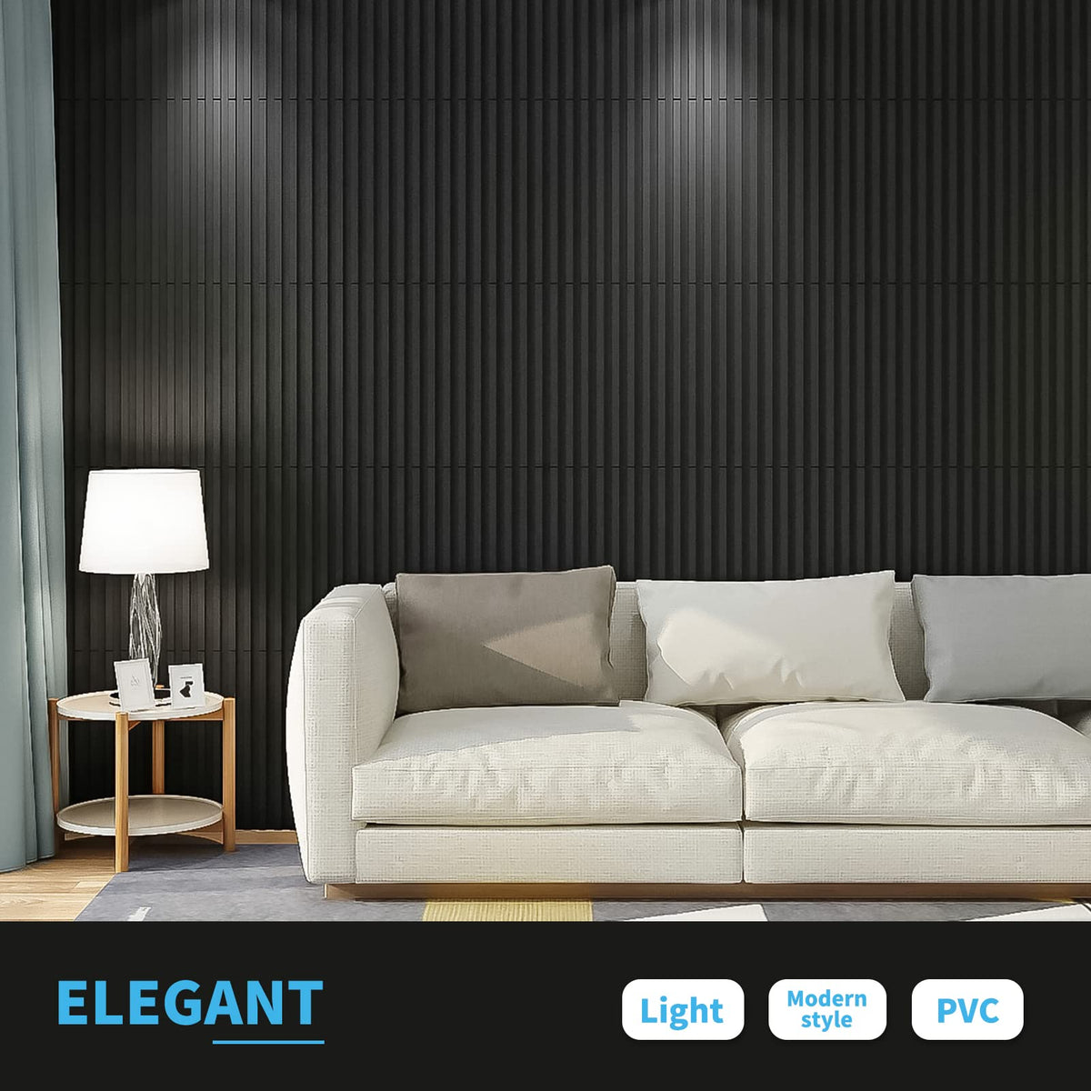 Art3d Slat Wall Panel back side shows light, durable construction