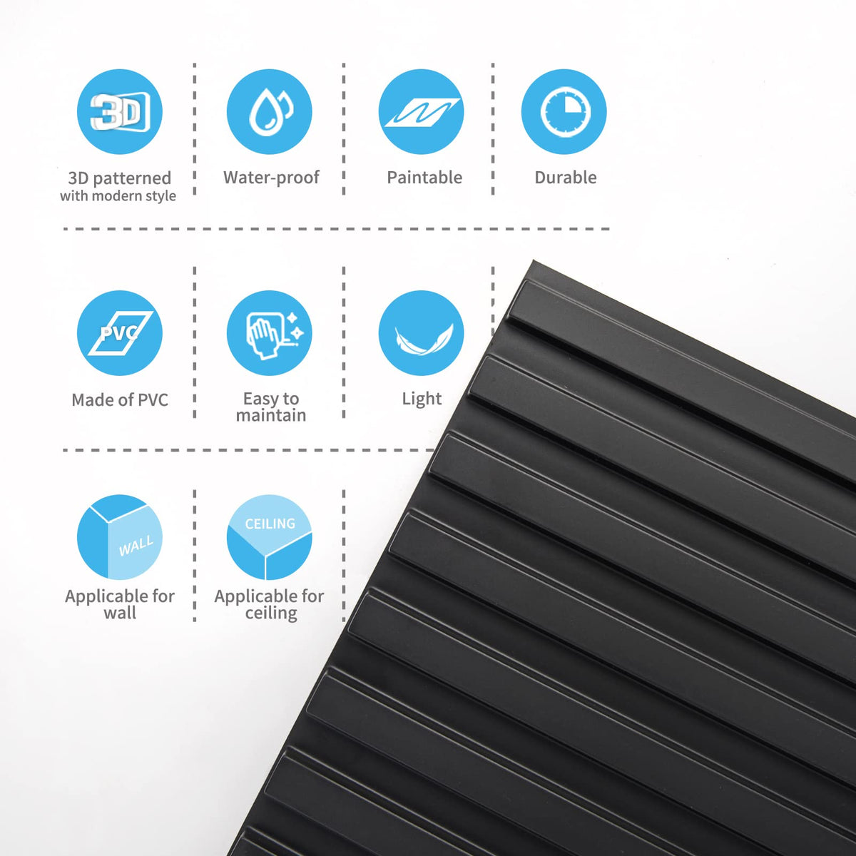 Art3d Slat Wall Panel living room idea for stylish walls
