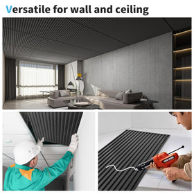 Art3d slats 3D ceiling tile paintable finish enables customization