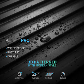 Art3d slats 3D wall panel black finish adds bold accent
