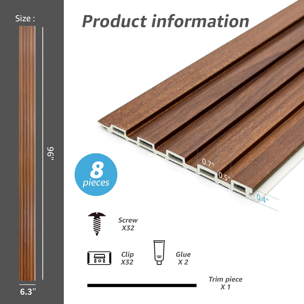 Art3d WPC material paneling designed for durability.
