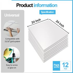 Art3d 2x2 white ceiling tile installed in a grid system for a neat look
