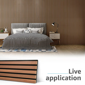 Art3d studio quiet room with slats showcases sound-dampening potential.