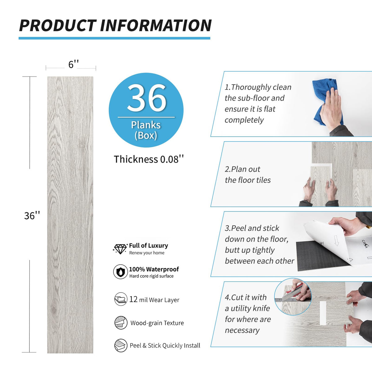 Art3d Versatile tiles suitable for walls, ceilings, and cabinets