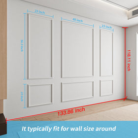 Art3d wall molding kit adhesive application demonstrates easy DIY install