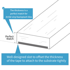 Art3d water-resistant vinyl molding black withstands splashes